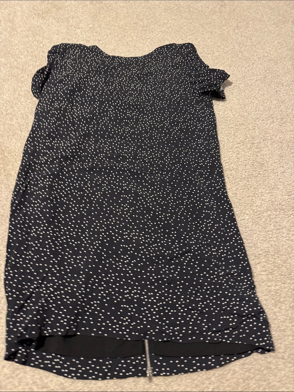 Madewell Black Dress with White Dot Print